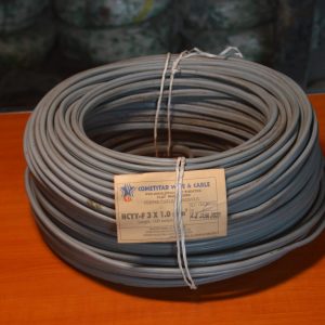 NCYY-F 3 X 1.0mm2 300/500V PVC Insulated & Sheathed Multi-flat